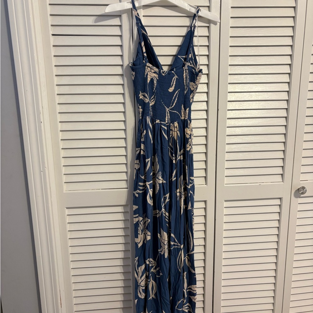 Blue Floral Maxi Romper - Picture 2 of 3